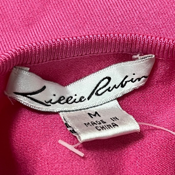 🔴 SOLD NWT! Lillie Rubin Hot Pink Halter Top - Picture 4 of 7